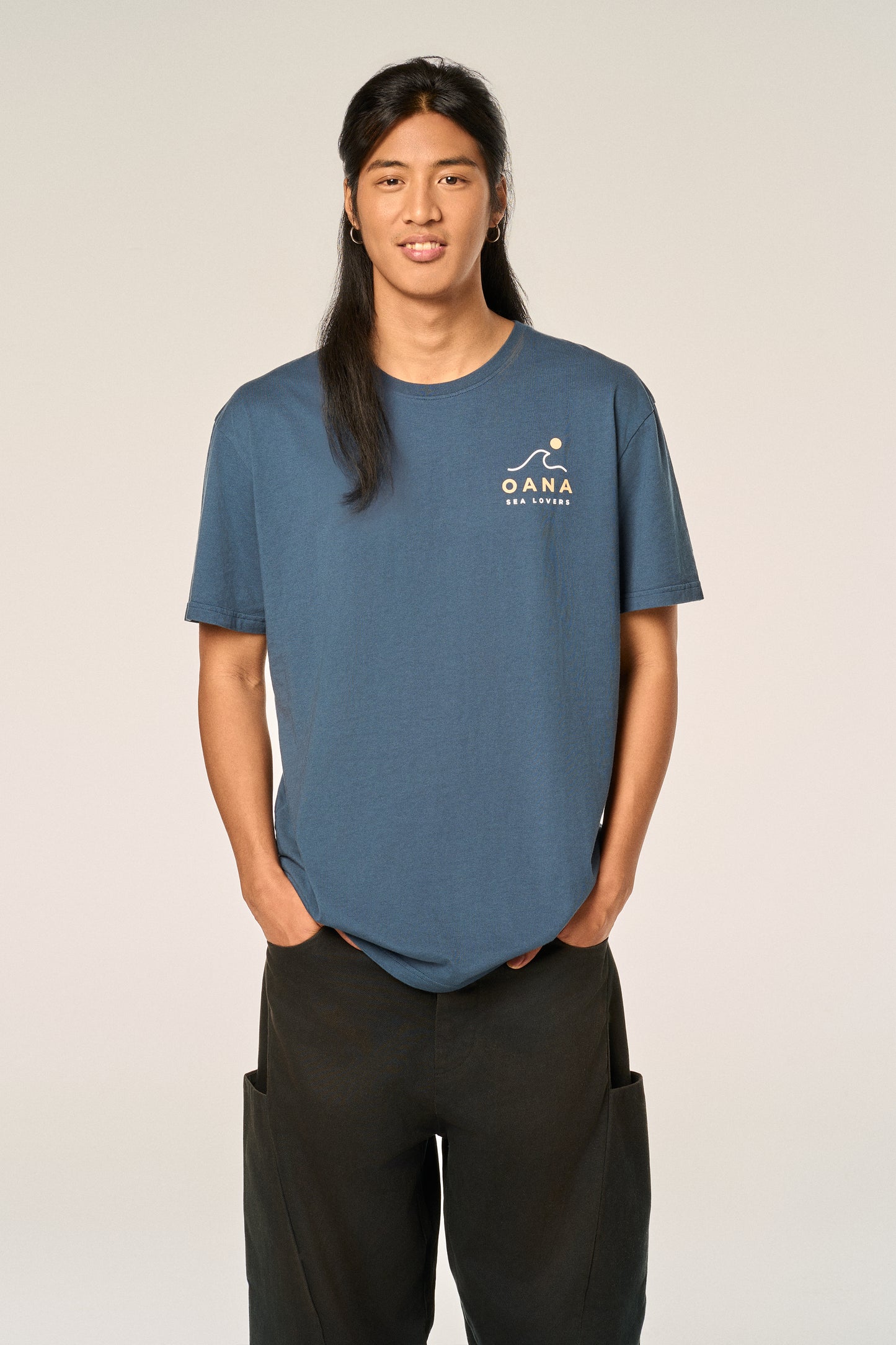 Camiseta azul marino SEA LOVERS