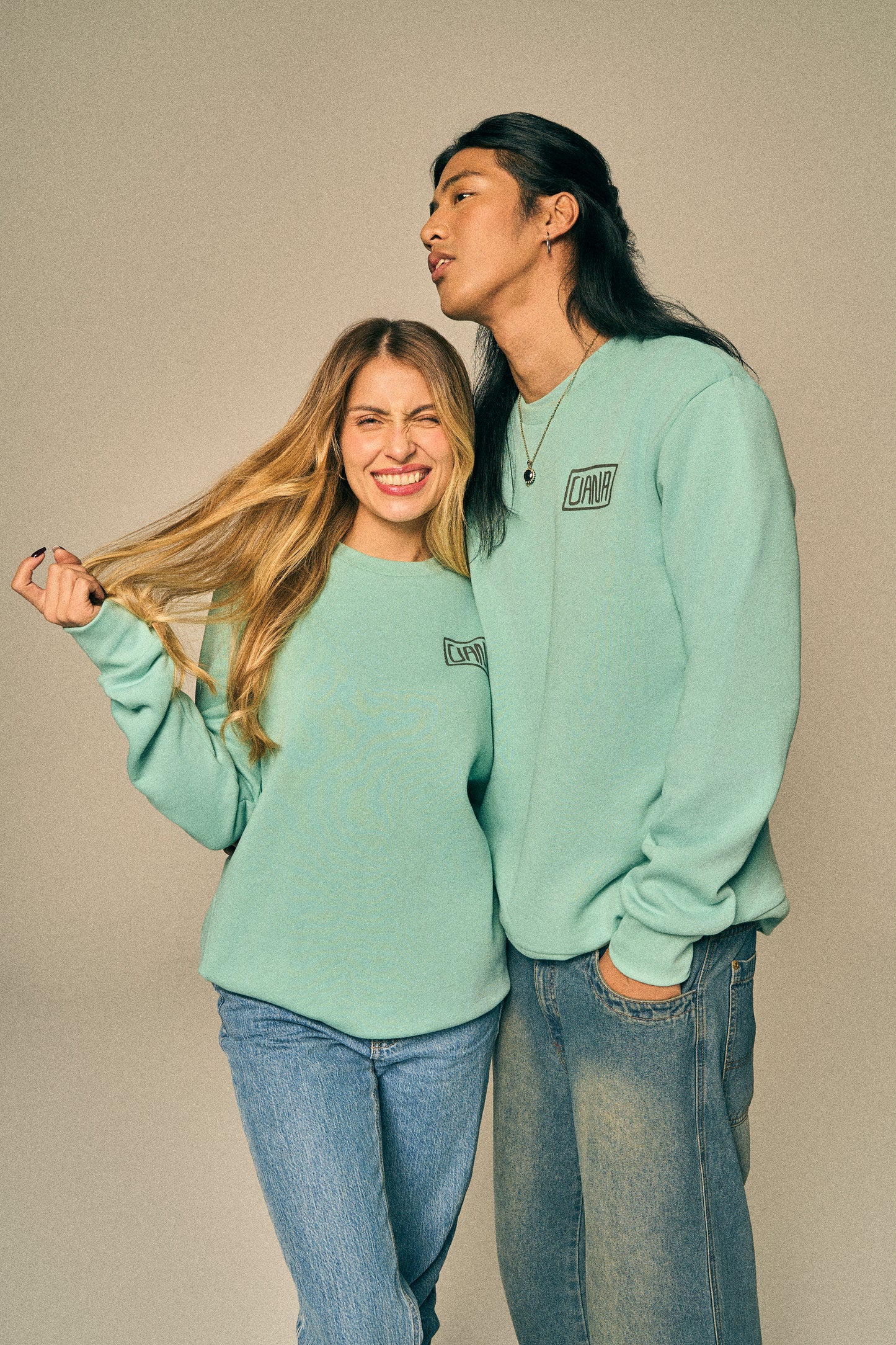 Sudadera azul agua marina OANA