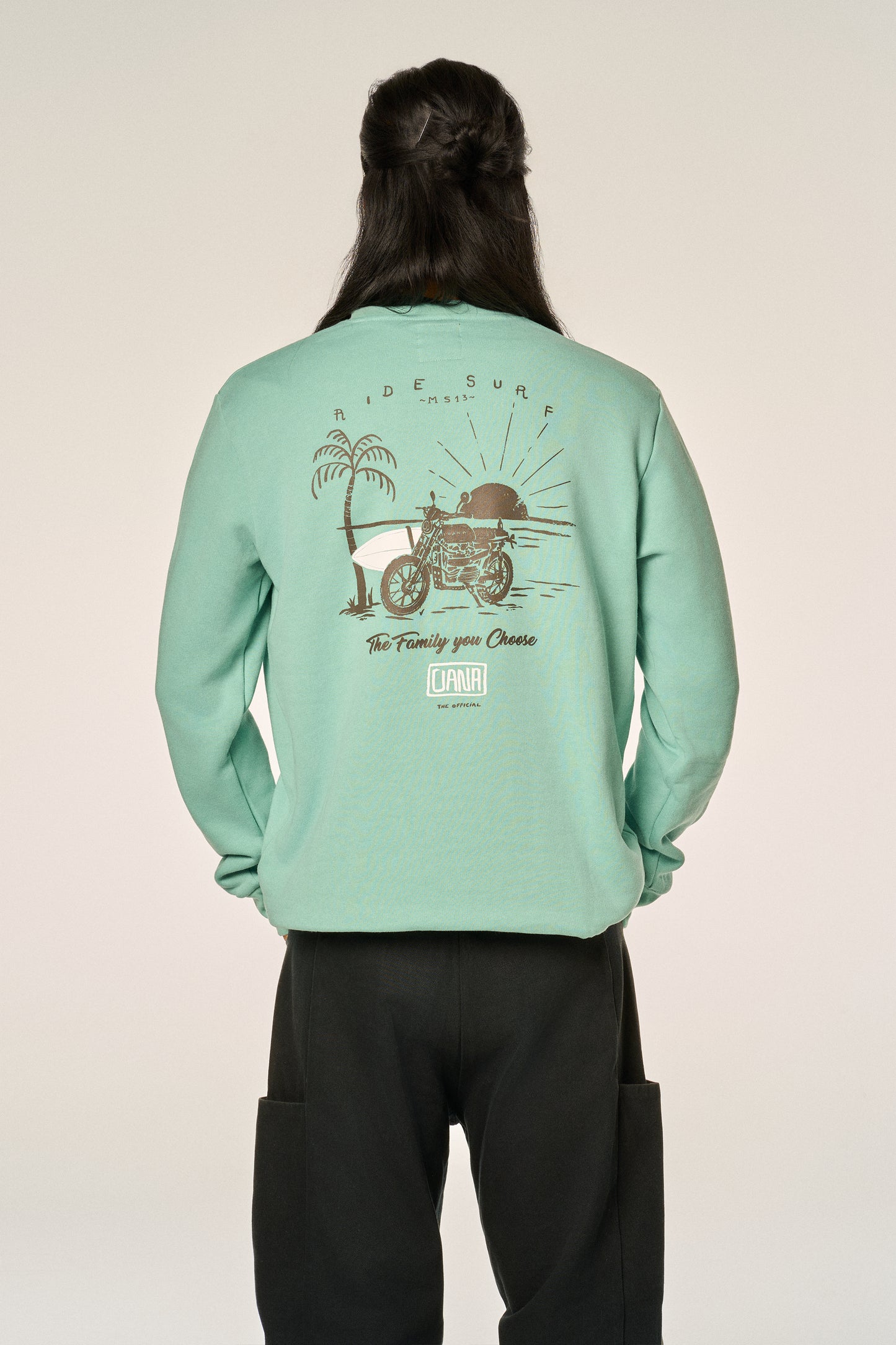 Sudadera azul agua marina OANA